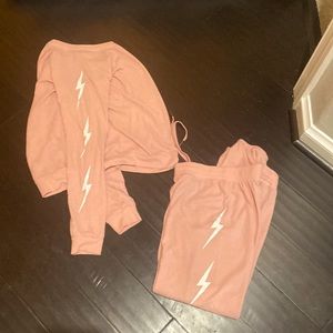 Aqua lounge sweat suit